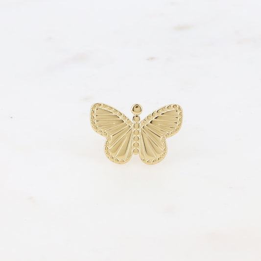 Bague - grand papillon texturé