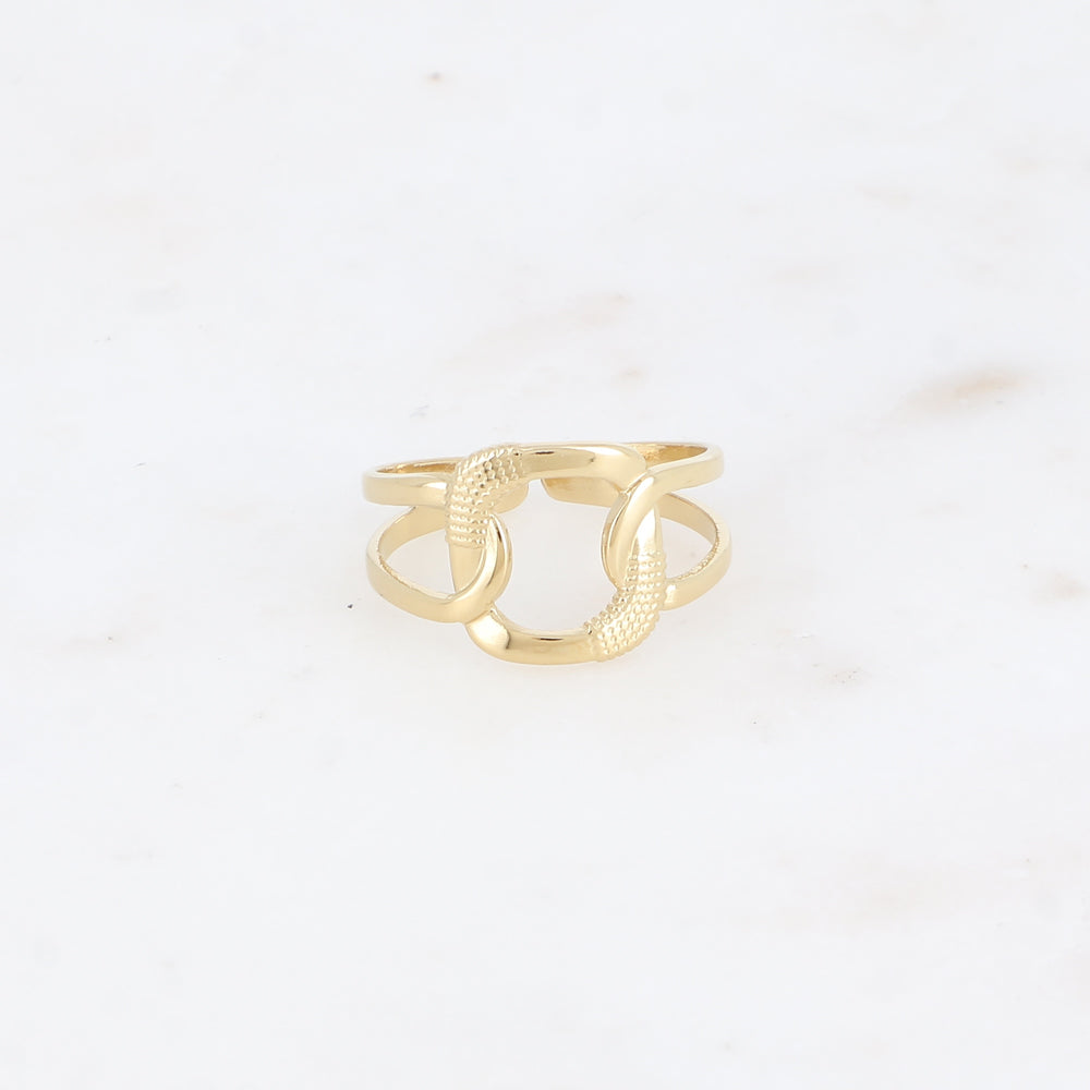 Bague - anneau effet maille texturée