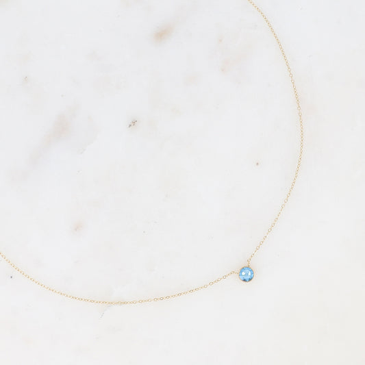 Collier orné de cristal de Swarovski® PP20 - Aquamarine