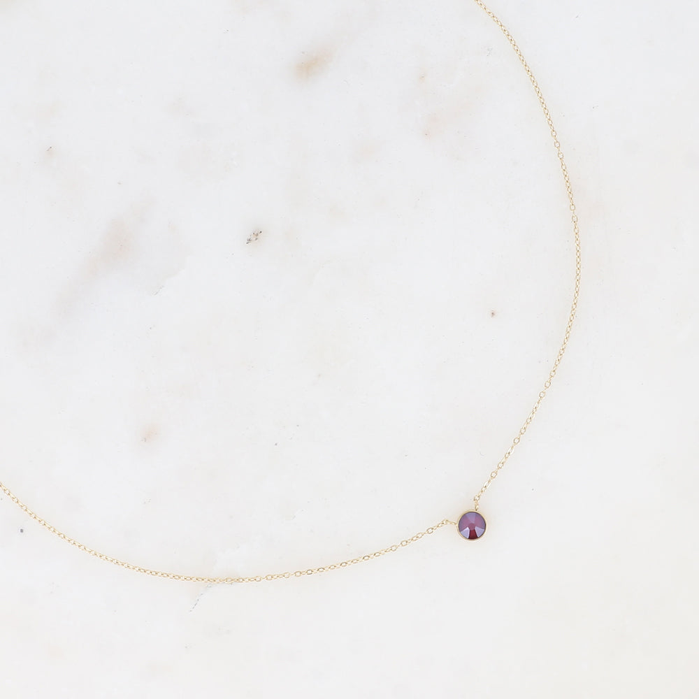 Collier orné de cristal de Swarovski® PP20 - Dark red