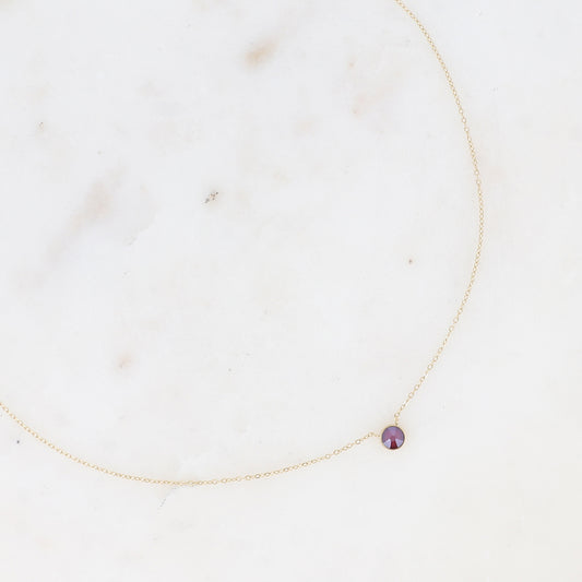 Collier orné de cristal de Swarovski® PP20 - Dark red