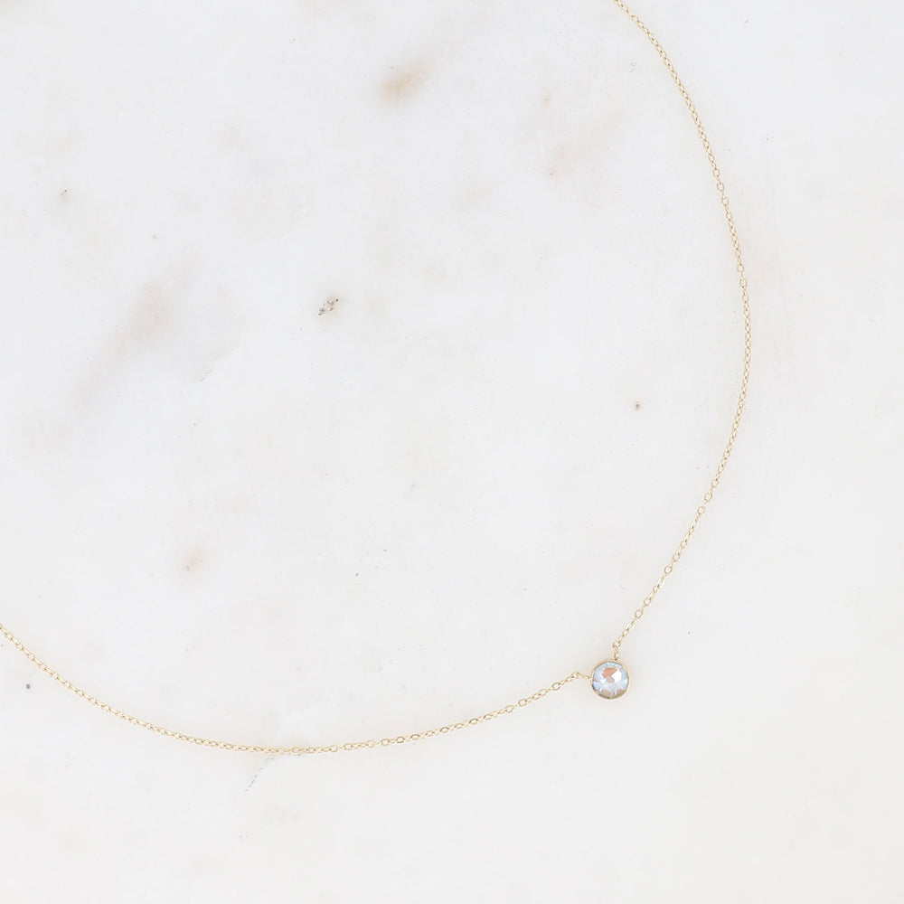 Collier orné de cristal de Swarovski® PP20 - Light grey delite