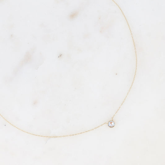 Collier orné de cristal de Swarovski® PP20 - Light grey delite