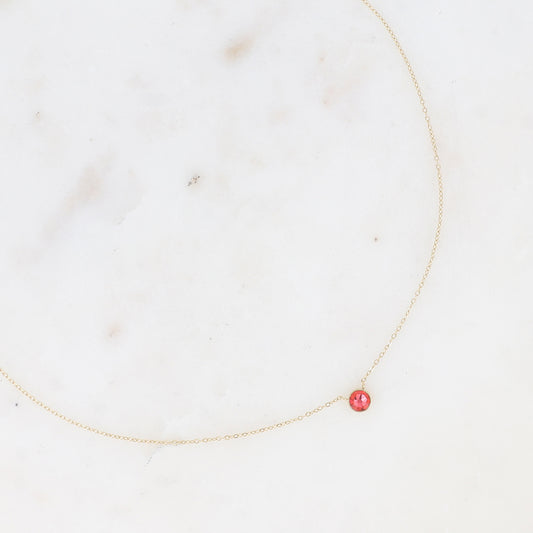 Collier orné de cristal de Swarovski® PP20 - Padparadscha