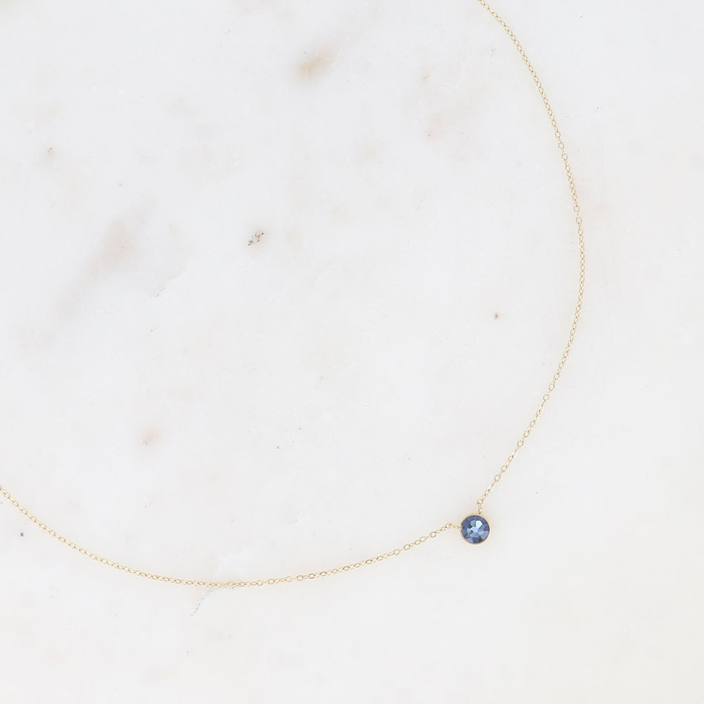 Collier orné de cristal de Swarovski® PP20 - Denim blue