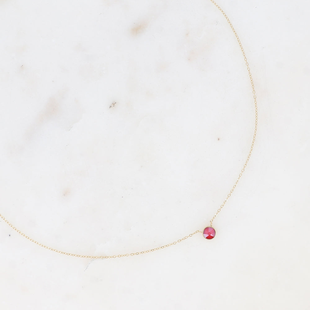 Collier orné de cristal de Swarovski® PP20 - Royal red