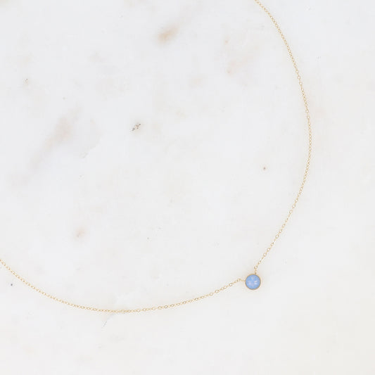 Collier orné de cristal de Swarovski® PP20 - Air blue opal