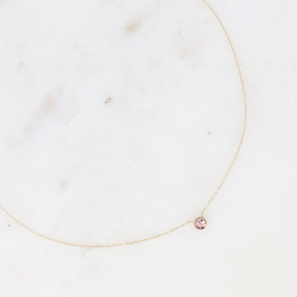 Collier orné de cristal de Swarovski® PP20 - Vintage rose