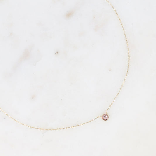 Collier orné de cristal de Swarovski® PP20 - Vintage rose