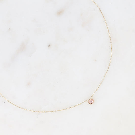 Collier orné de cristal de Swarovski® PP20 - Light peach