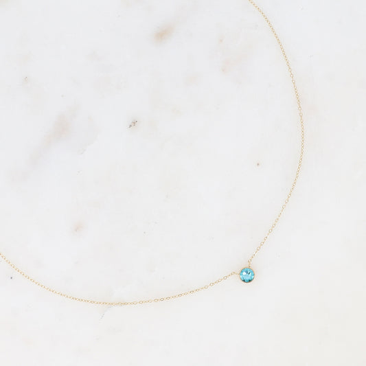 Collier orné de cristal de Swarovski® PP20 - Light turquoise