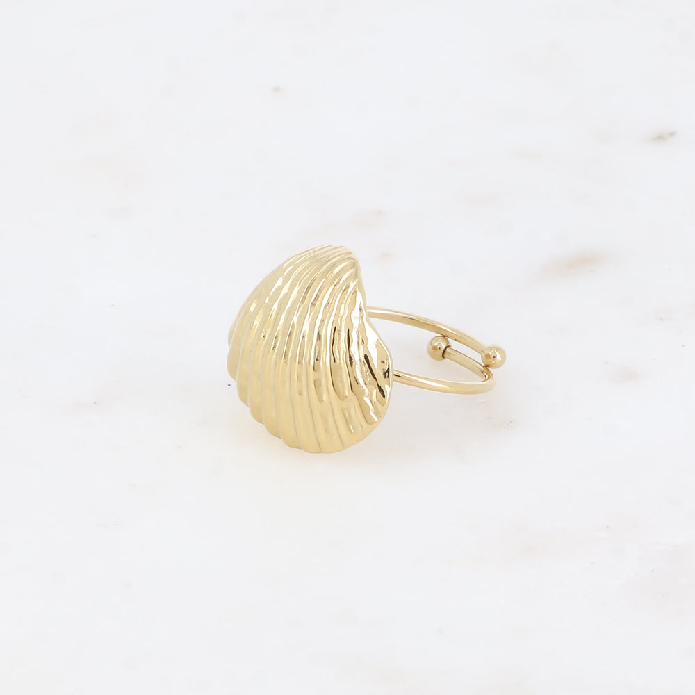 Bague - coquillage texturé