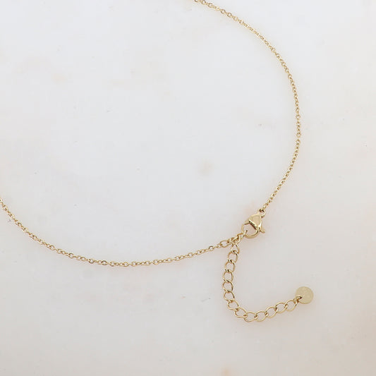 Sautoir avec anneau et perles de rocaille (60+5CM)