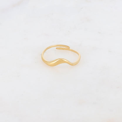 Bague anneau fine, effet lisse