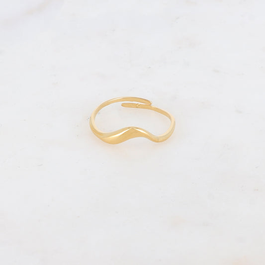 Bague anneau fine, effet lisse