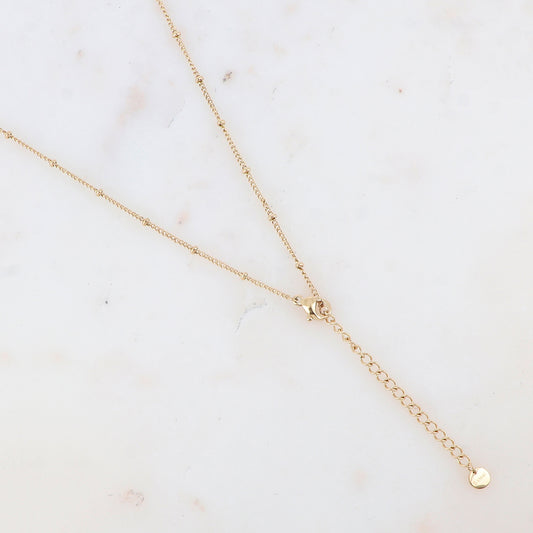 Sautoir avec pendentif cœur, lisse avec effet miroir et bombé (85+5CM)