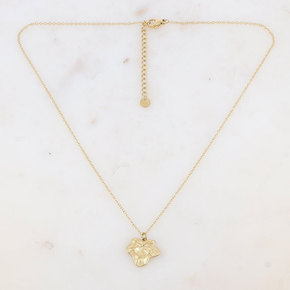 Collier avec pendentif feuille (40+5CM)