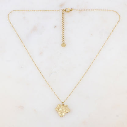 Collier avec pendentif feuille (40+5CM)
