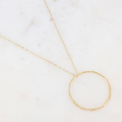 Sautoir avec pendentif anneau (80+5CM)
