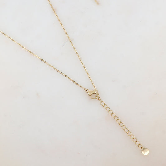 Sautoir avec petit pendentif cœur lisse, bombé et avec effet miroir (65+5CM)