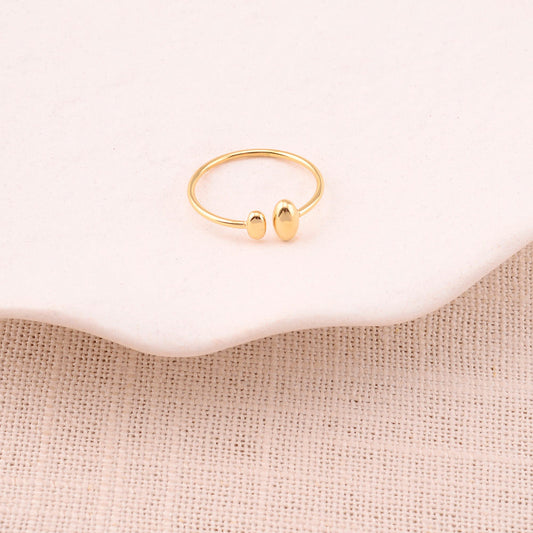 Bague ouverte - double ovale