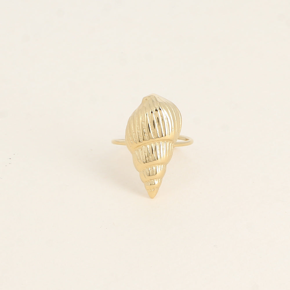 Bague fine - motif coquillage texturé