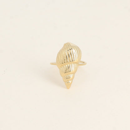 Bague fine - motif coquillage texturé