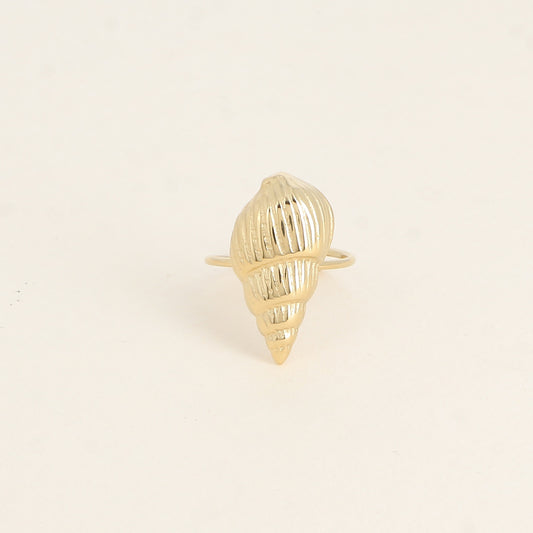 Bague fine - motif coquillage texturé