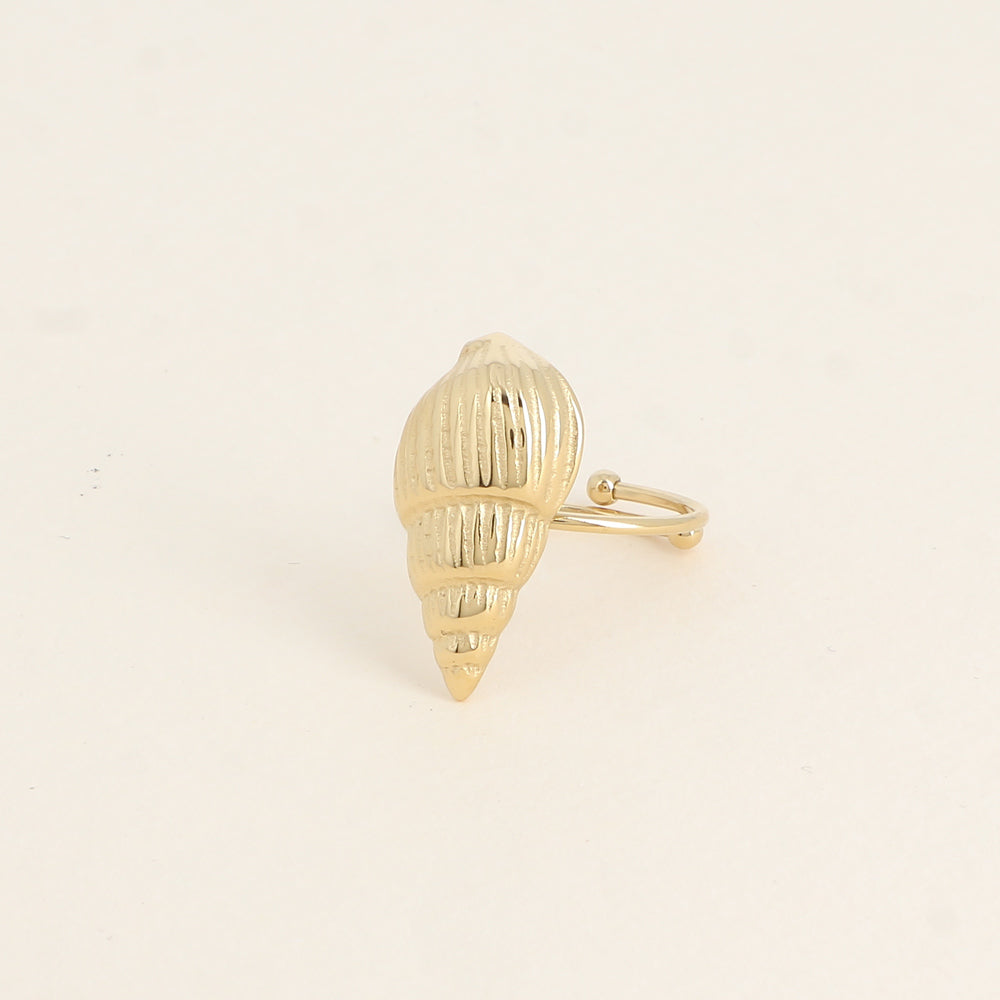 Bague fine - motif coquillage texturé