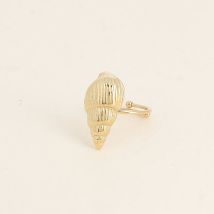 Bague fine - motif coquillage texturé