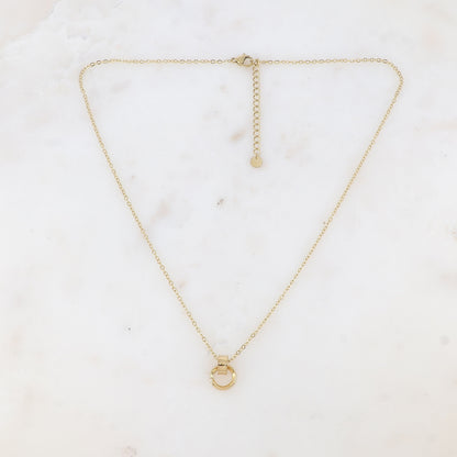 Collier avec anneau lisse (45+5CM)