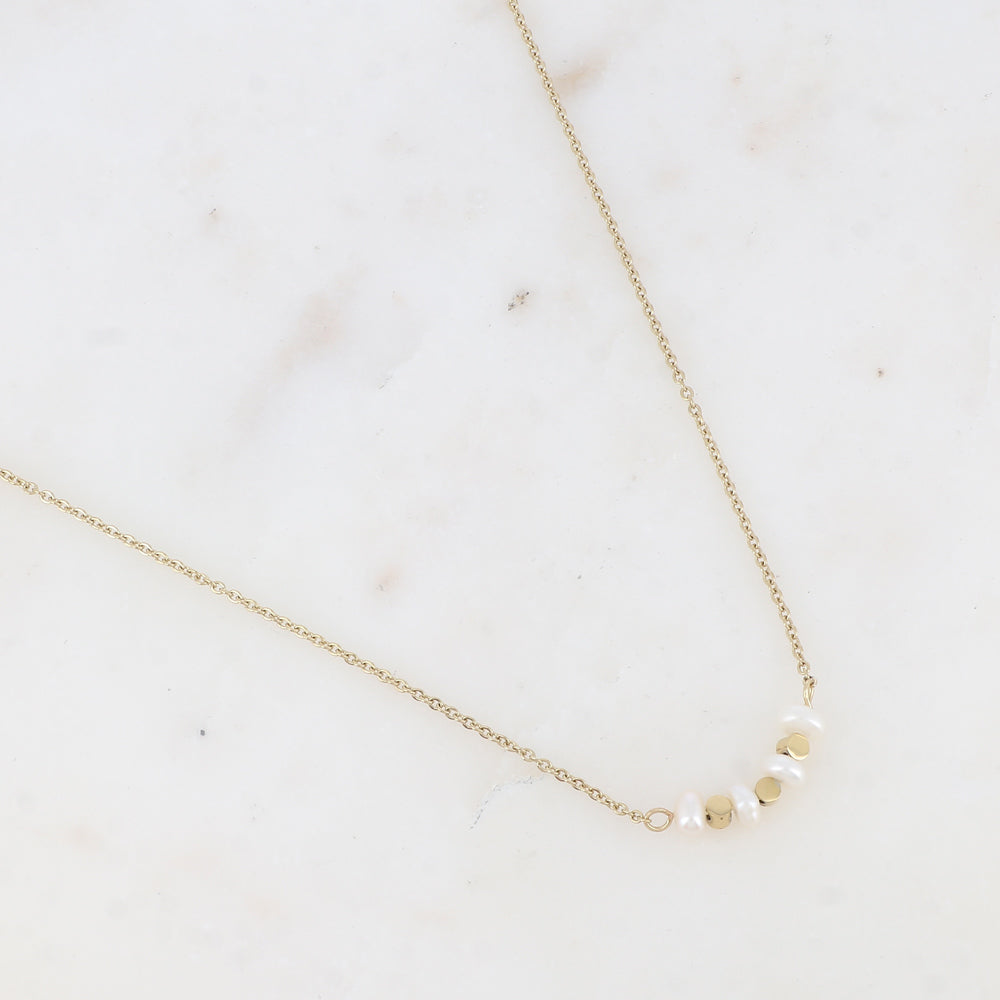Collier avec perles d'eau douce (48.5+5CM)
