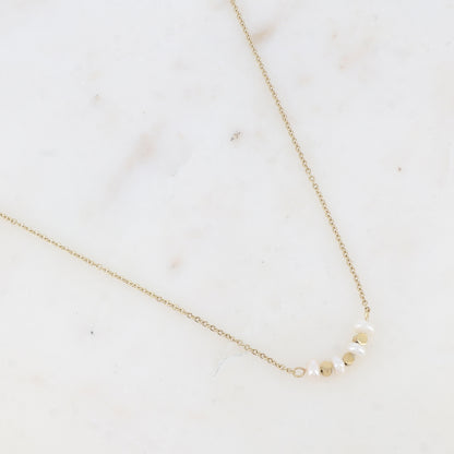 Collier avec perles d'eau douce (48.5+5CM)
