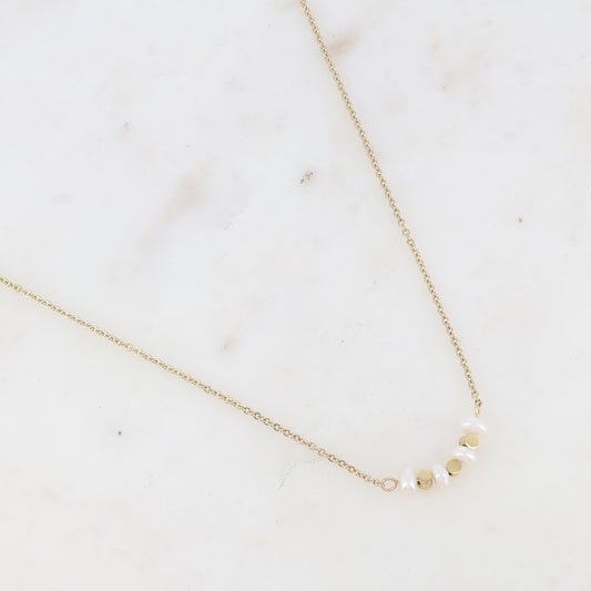 Collier avec perles d'eau douce (48.5+5CM)