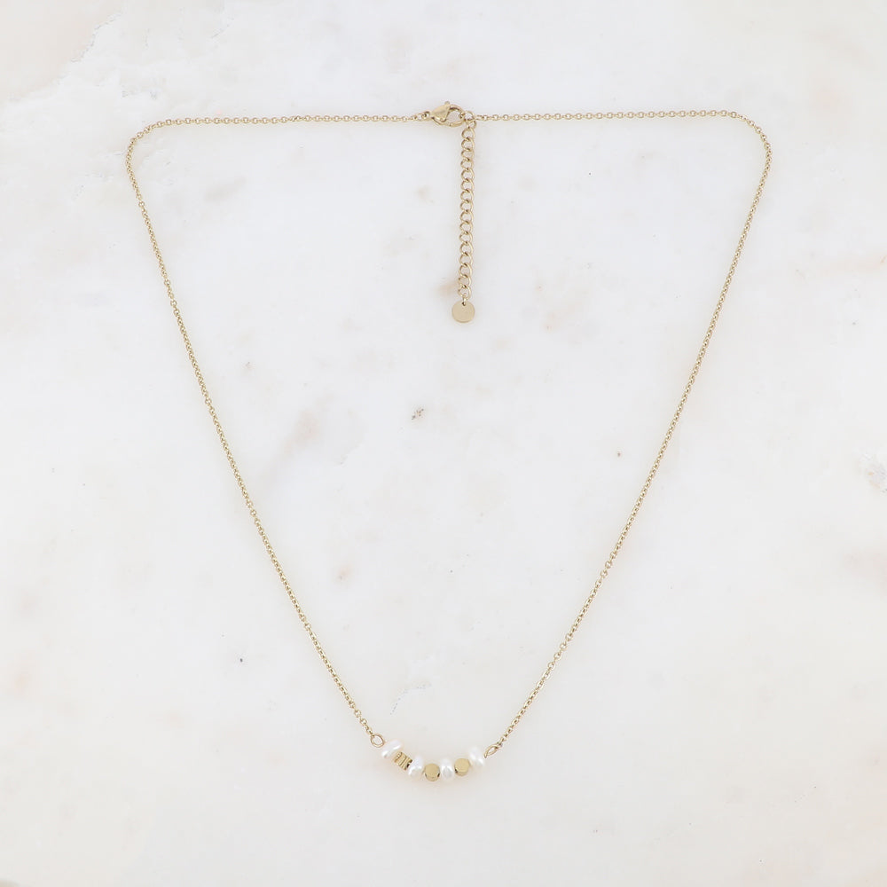Collier avec perles d'eau douce (48.5+5CM)