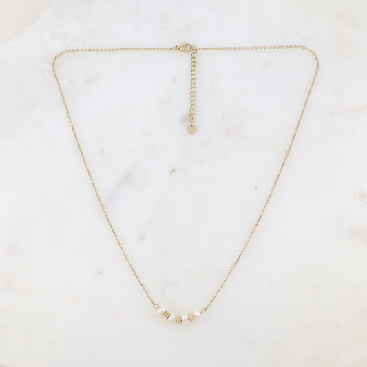 Collier avec perles d'eau douce (48.5+5CM)