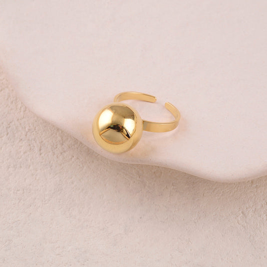 Bague avec boule effet miroir