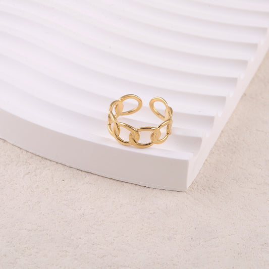 Bague style maille avec effet brossé