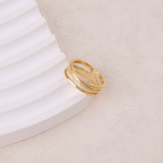 Bague croisée 3 rangs