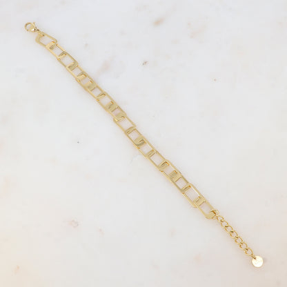 Bracelet en maille plate avec effet lisse