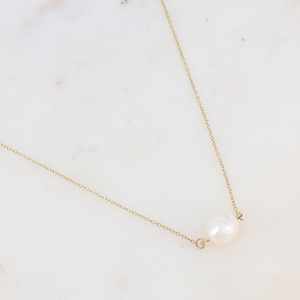Collier avec perle d'eau douce (40+5CM)