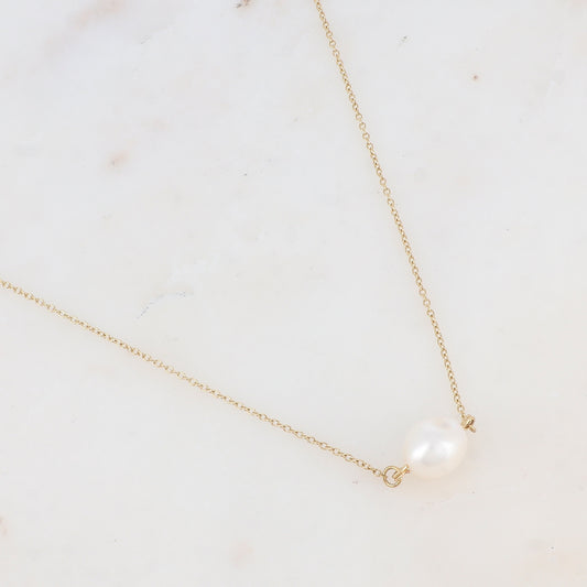 Collier avec perle d'eau douce (40+5CM)
