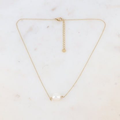 Collier avec perle d'eau douce (40+5CM)