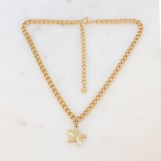 Collier en maille avec étoile de mer (36+7CM)