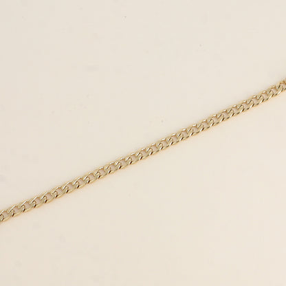 Bracelet - maille gourmette, fermoir bouée, perle d'eau douce 19 cm