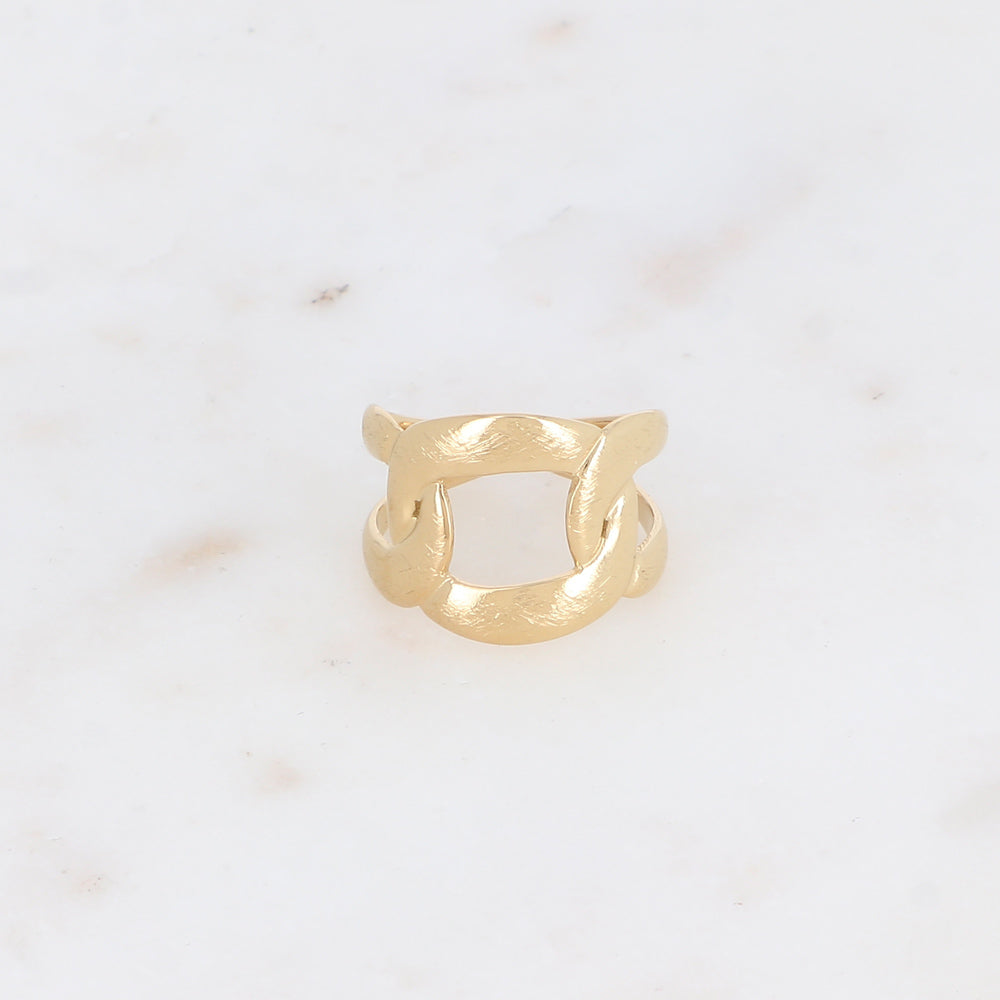 Bague style maille avec effet brossé