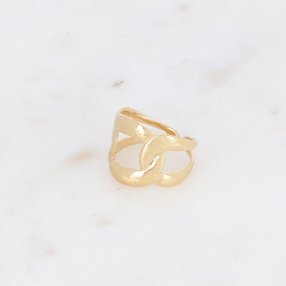 Bague style maille avec effet brossé