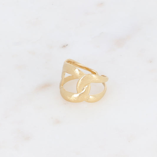Bague style maille avec effet brossé