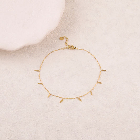 Chaine de cheville avec pampilles géométriques (22+3CM)