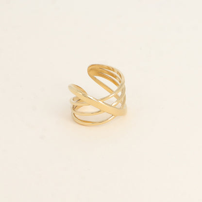 Bague large - anneaux entrelacés
